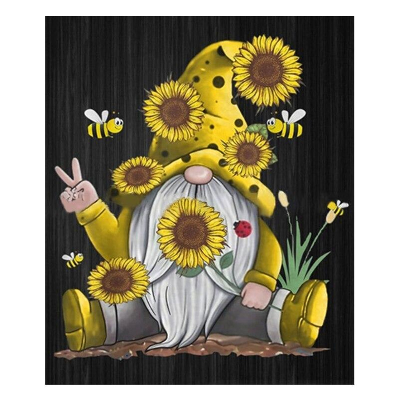 Gnomes Diamond Painting Kits Adults bees Sunflower Dwarf 5d - Temu