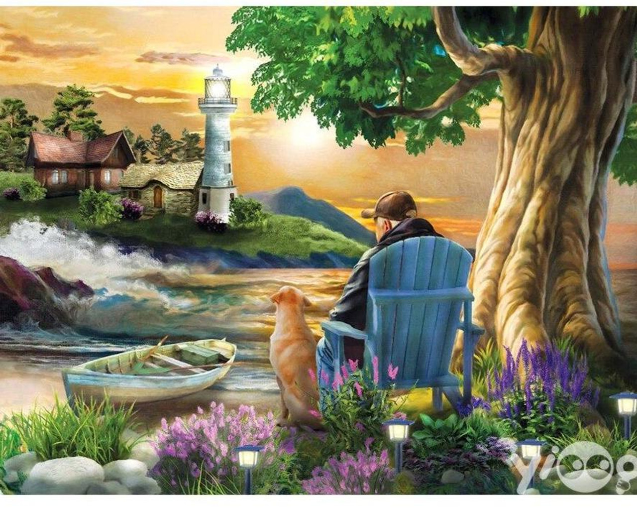 5D Diamond Painting Man and His Dog Kit