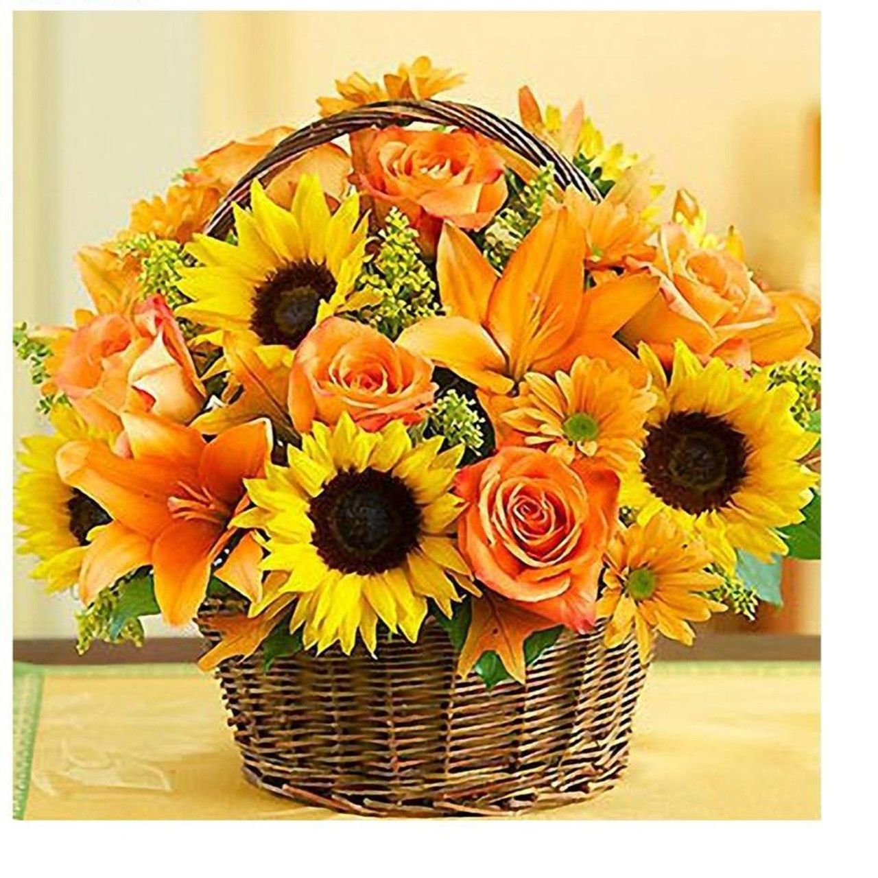 5D Diamond Painting Flowers in a Basket Kit