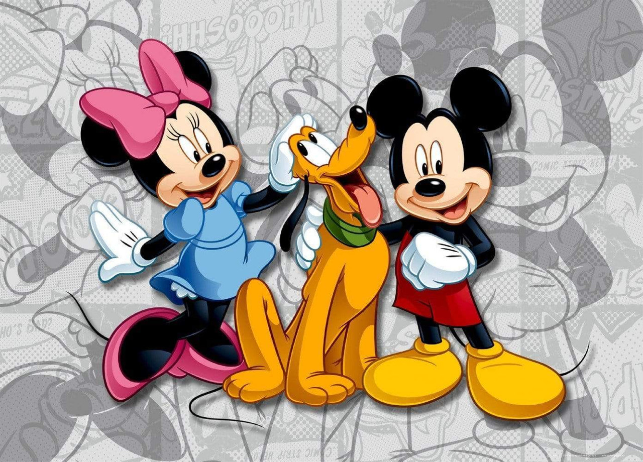 Pluto And Mickey Mouse - 5D Diamond Painting 