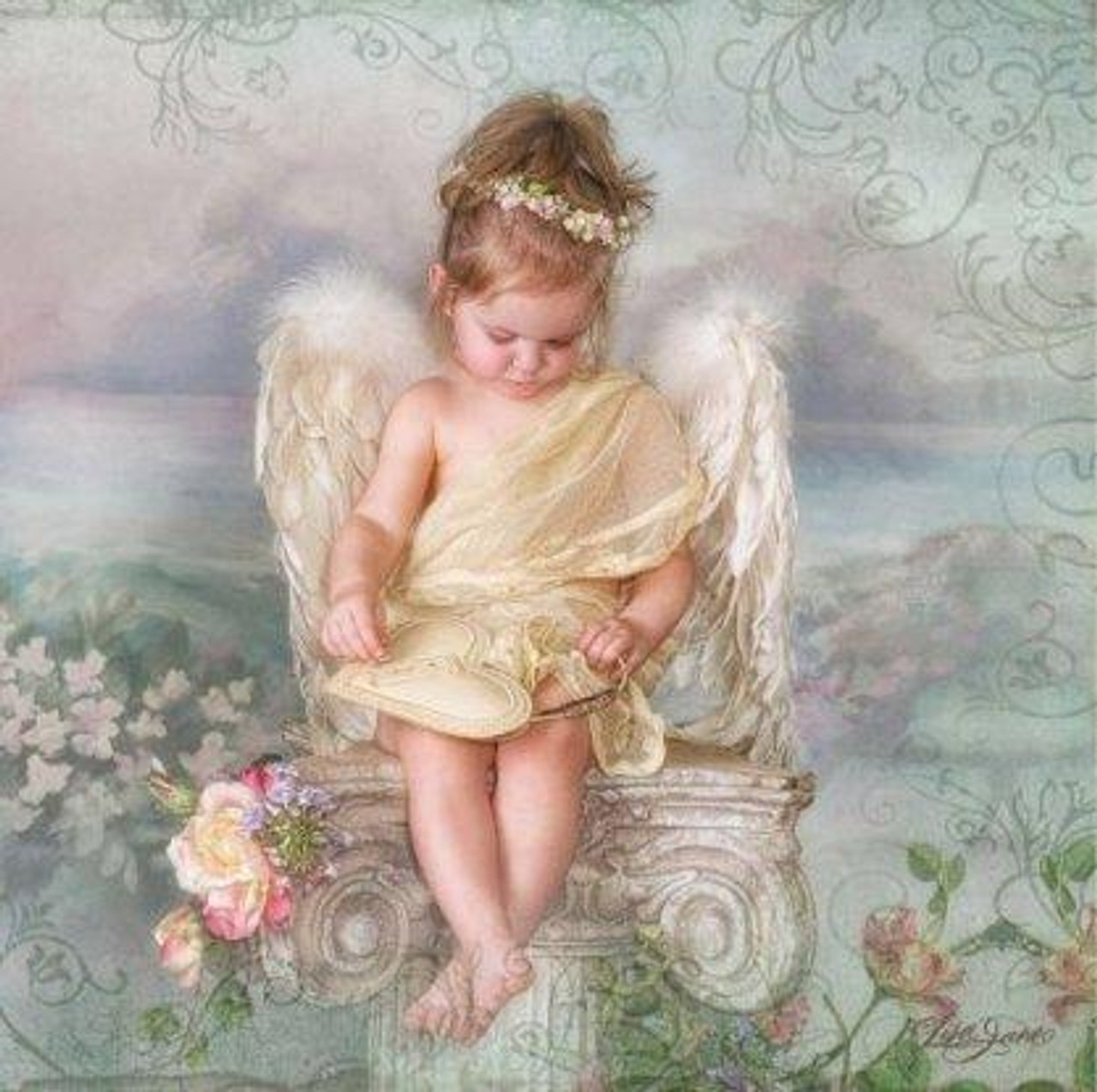 Ангел нежность. Lisa Jane. Ангелочки живопись. Маленькие ангелочки. Картина ангел.