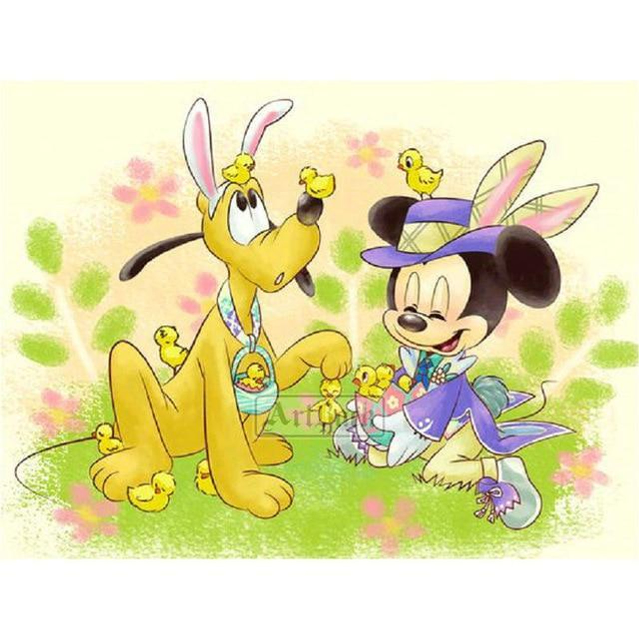 Disney Pluto And Mickey Mouse - 5D Diamond Painting