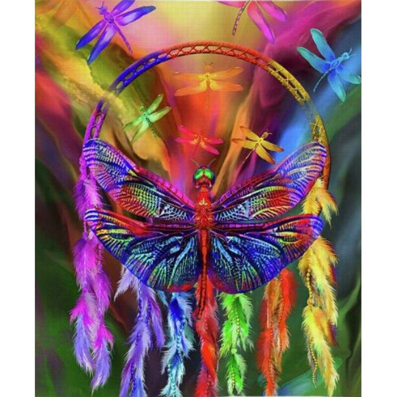 5D Diamond Painting Abstract Owl Dream Catcher Kit - Bonanza Marketplace