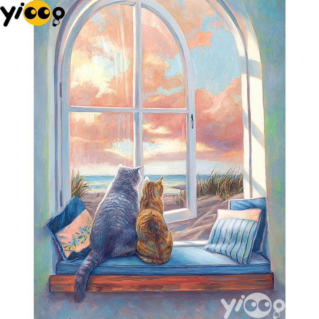 Animal Pet Cat 5D Diamond Painting Bedroom Decoration Diamond Art