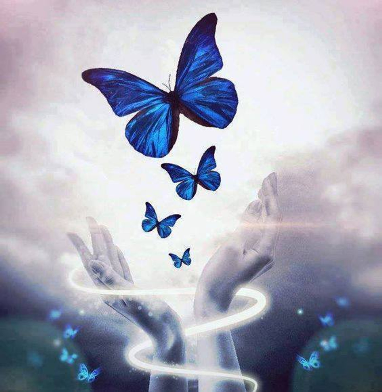 Crystal Art Blue Butterfly, 10x15cm Card Diamond Painting Kit