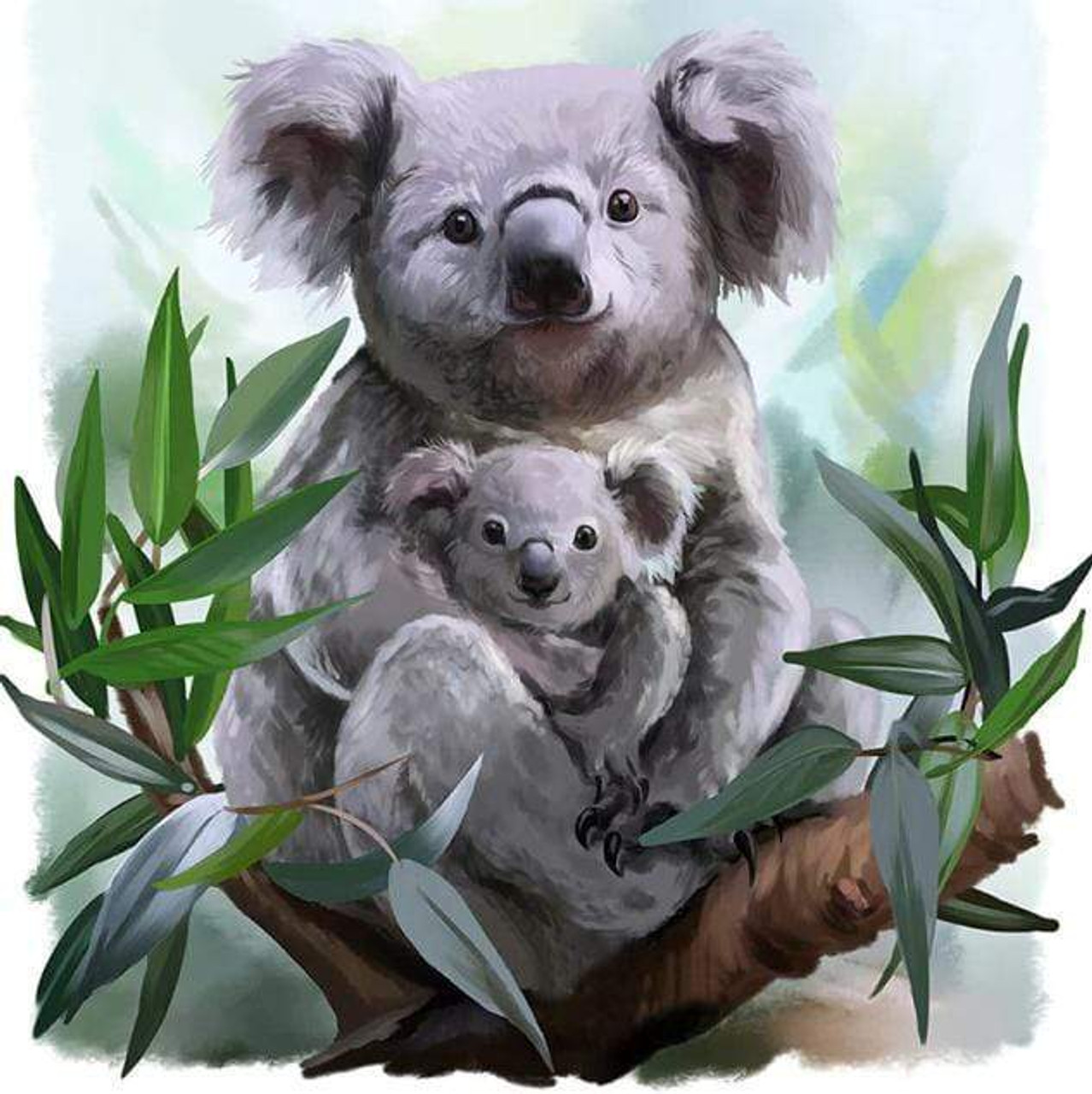 5D Diamond Painting Koala & Her Joey in a Tree Kit