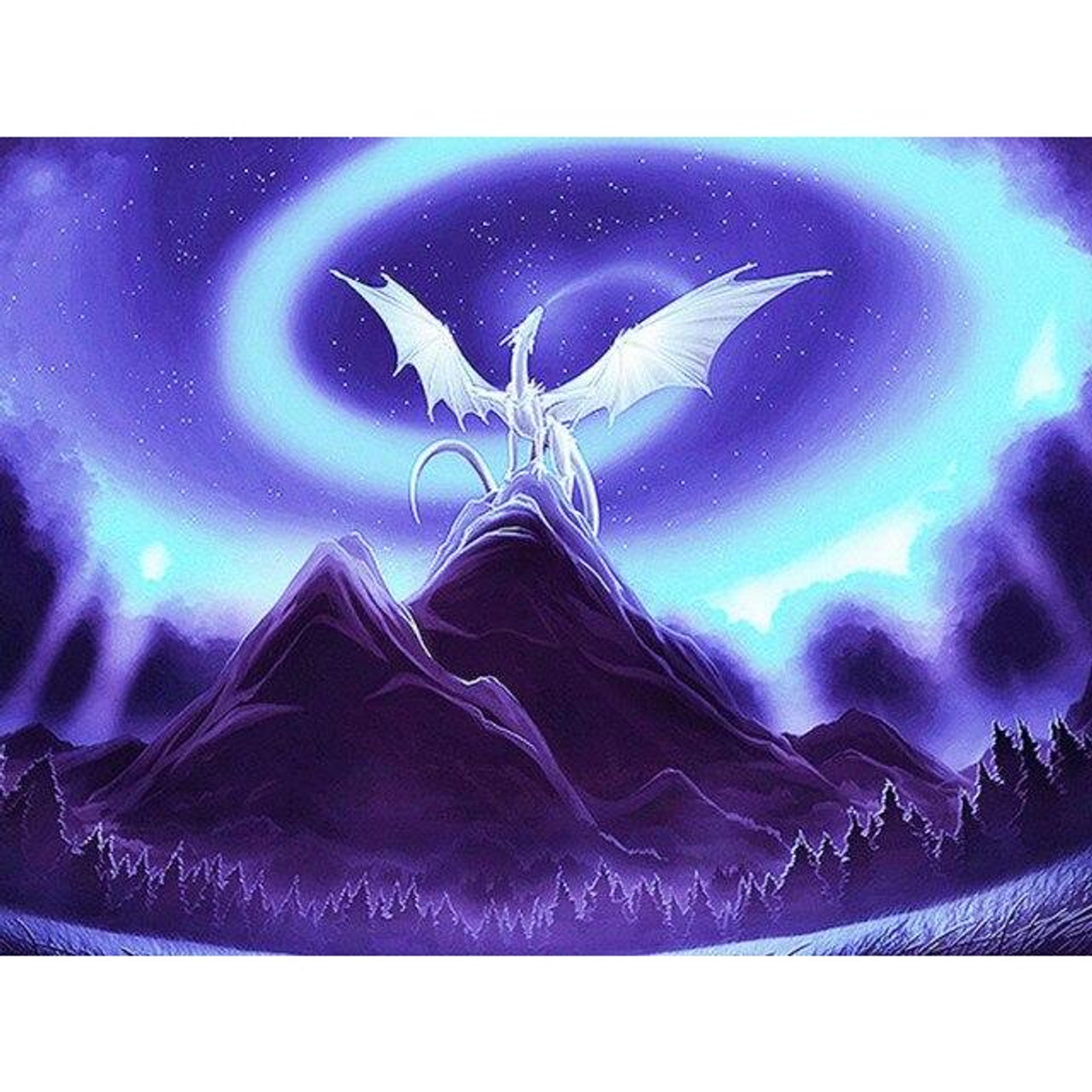 5D DIY My Diamond Art white Dragon Fairy Diamond Painting Kit NEW