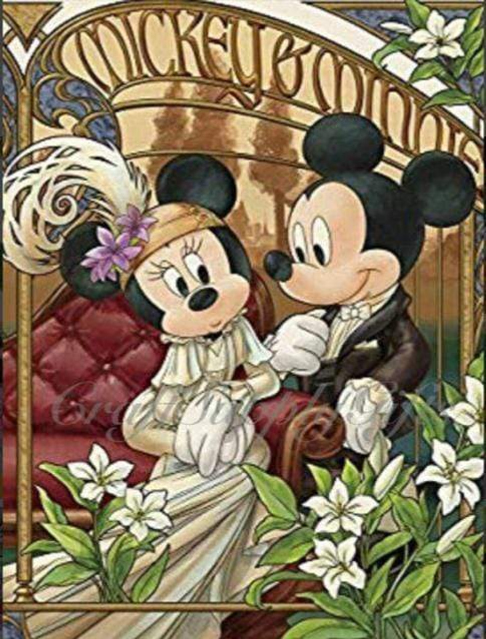 5D Disney Mickey Mouse FANTASIA Diamond Painting Framed Wall Art Nursery  Decor