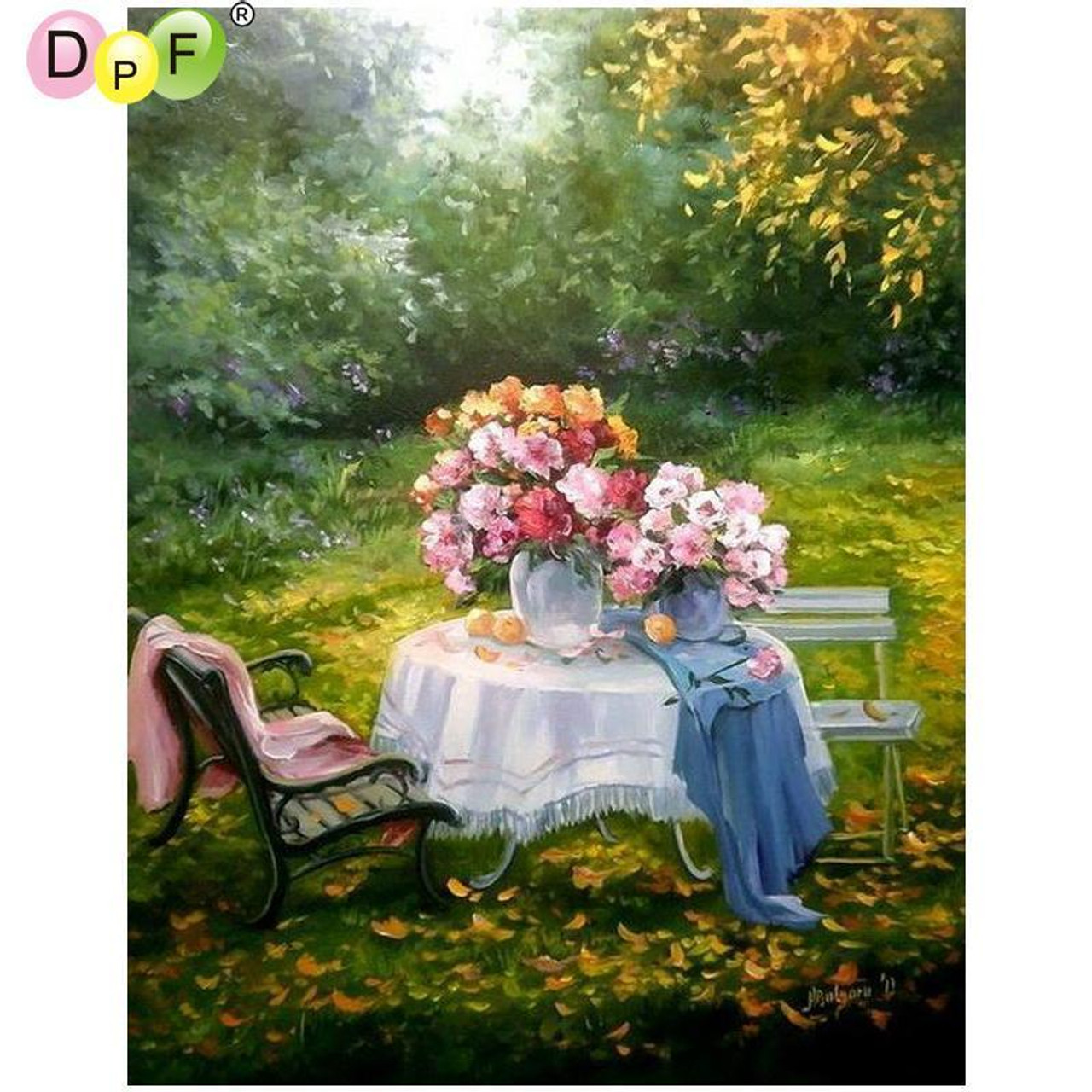 5D Diamond Painting Table Flower Centerpiece Kit
