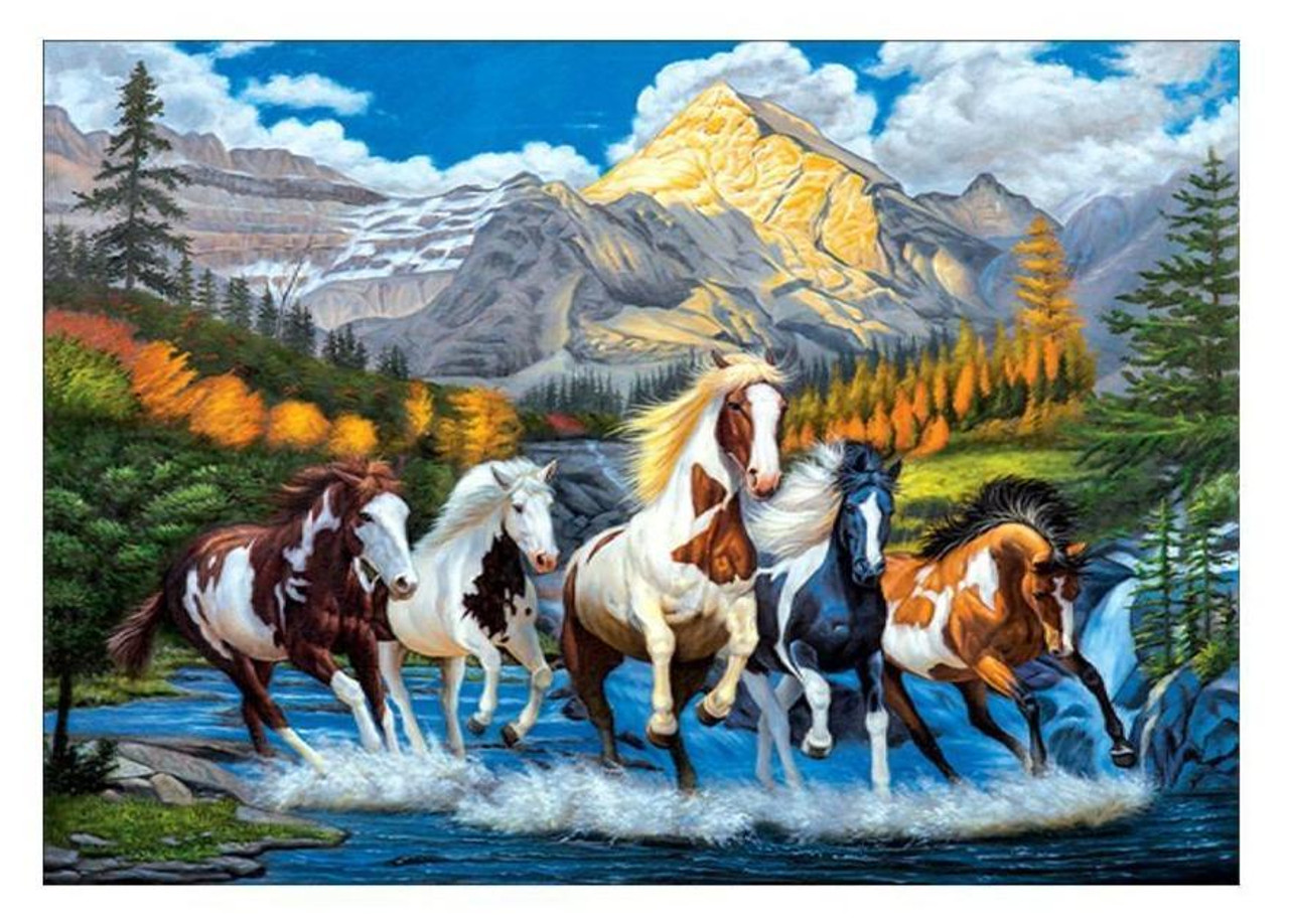 Diamond Painting - Horses and Creek – Figured'Art