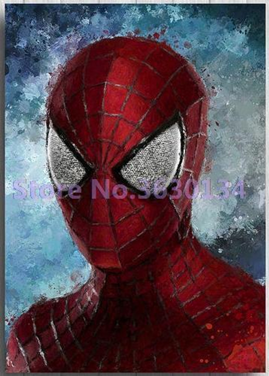  DIAMOND ART CLUB Spider-Man Canvas Diamond Painting Kit,  Superhero Diamond Canvas, Round 5D Diamond Art for Adults and Kids, 13 x  13 (32.8 x 32.8 cm) : Arts, Crafts & Sewing