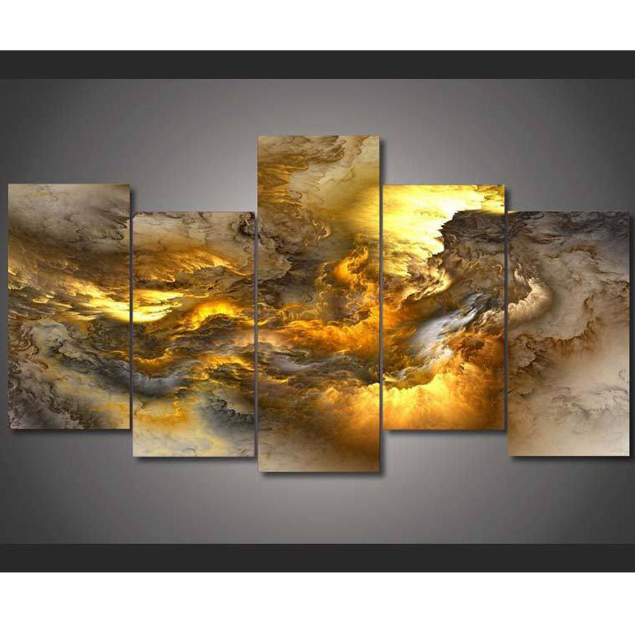 5D Diamond Painting Fire and Clouds 5 Panel Kit