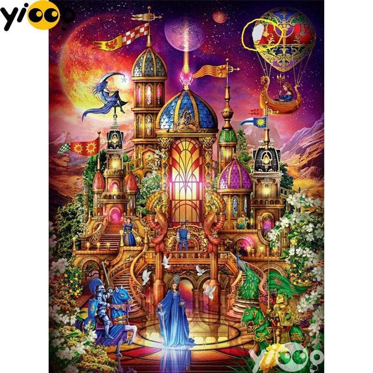 5D Diamond Painting Mickey Row Boat Castle Fireworks Kit - Bonanza  Marketplace