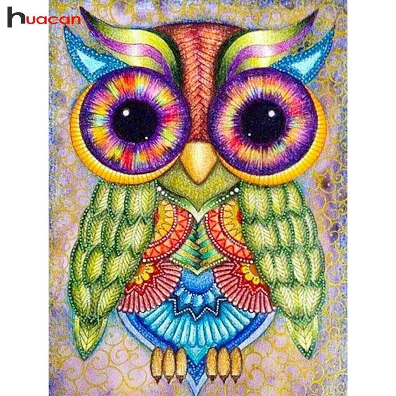 5D Diamond Painting Galaxy Owl Diamond Painting Kit - Bonanza