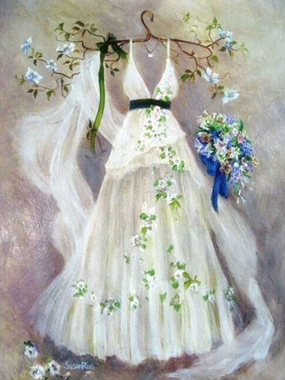 5D Diamond Painting Wedding Dress Kit