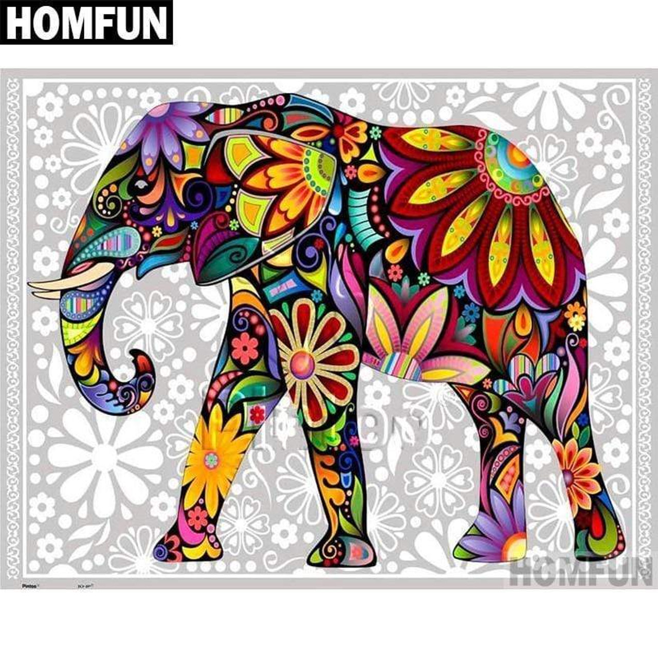 Sparkly Selections Elephant Glow in the Dark Diamond Painting Kit