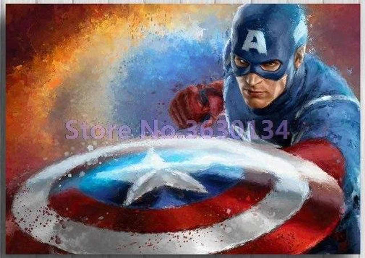 Crystal Art Captain America Card Diamond Painting Kit in 2023