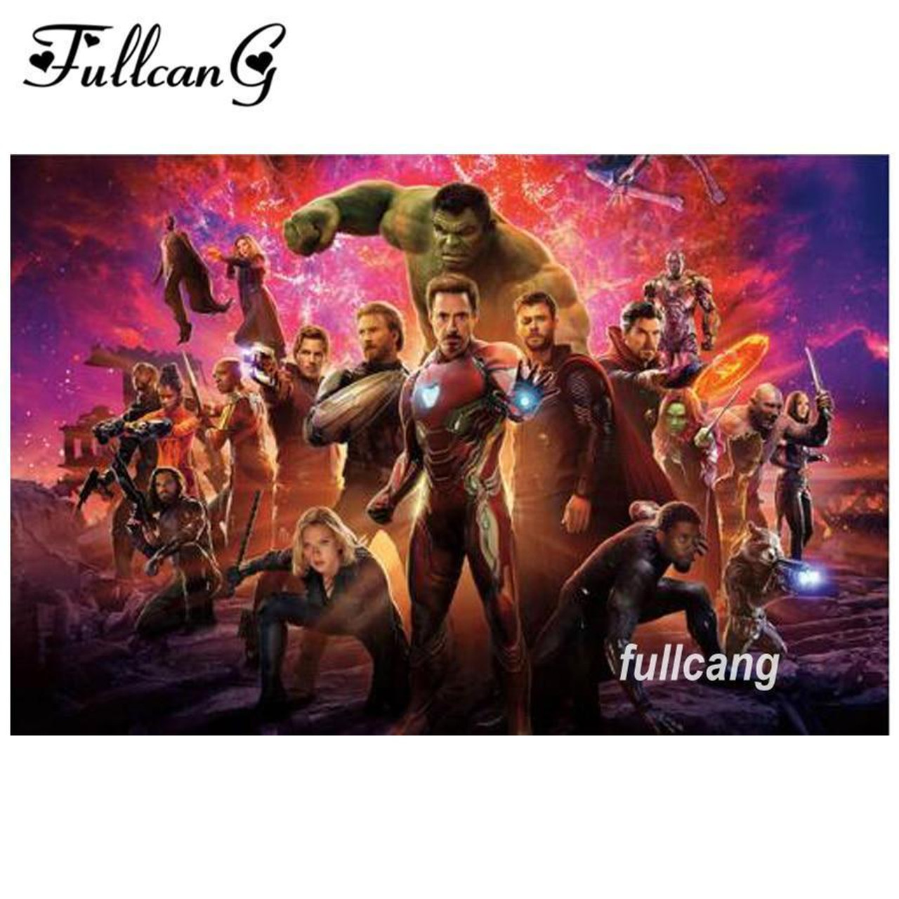 5D Diamond Painting Marvel Enemies Collage Kit