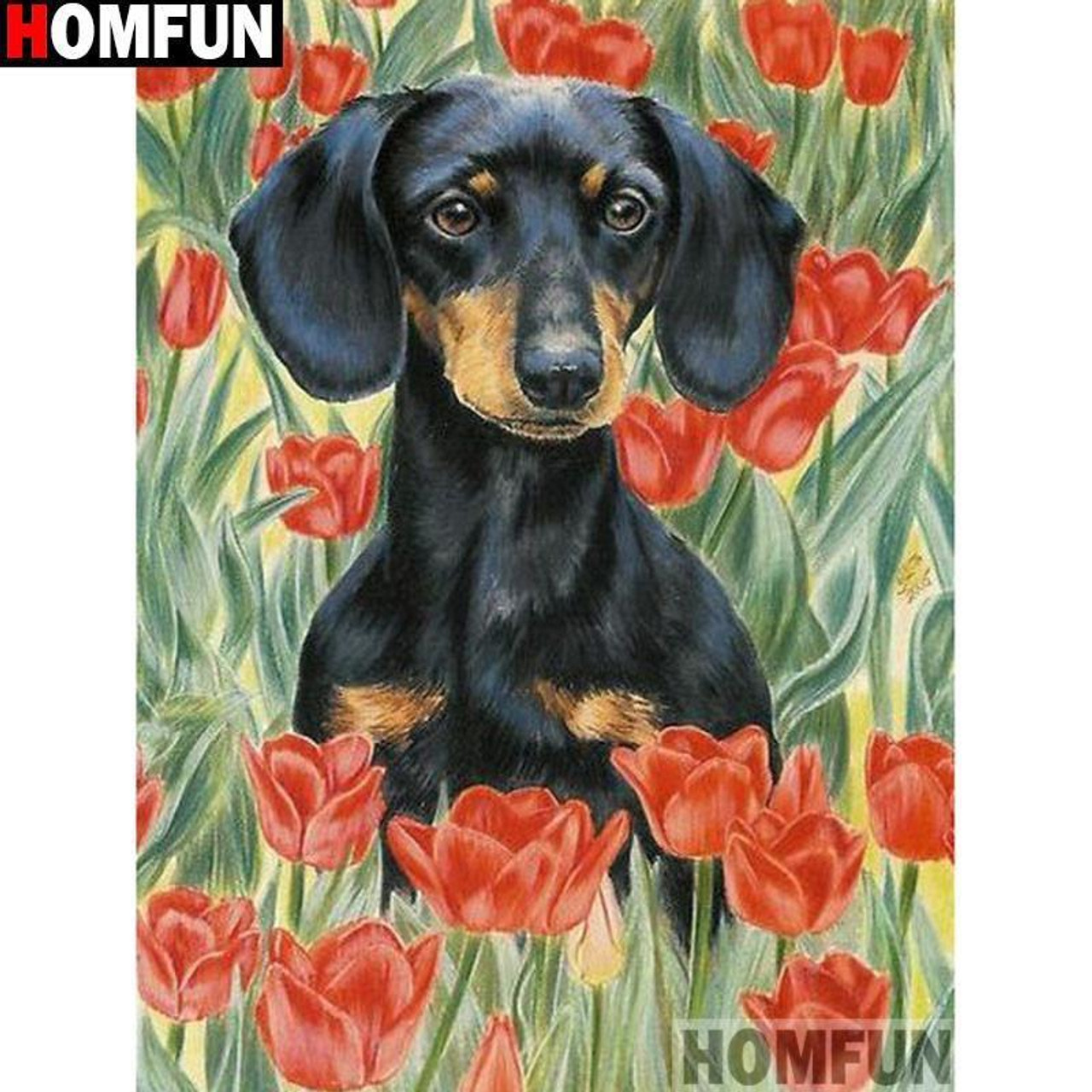 dog AH1445 5D Diamond Painting -  – Five