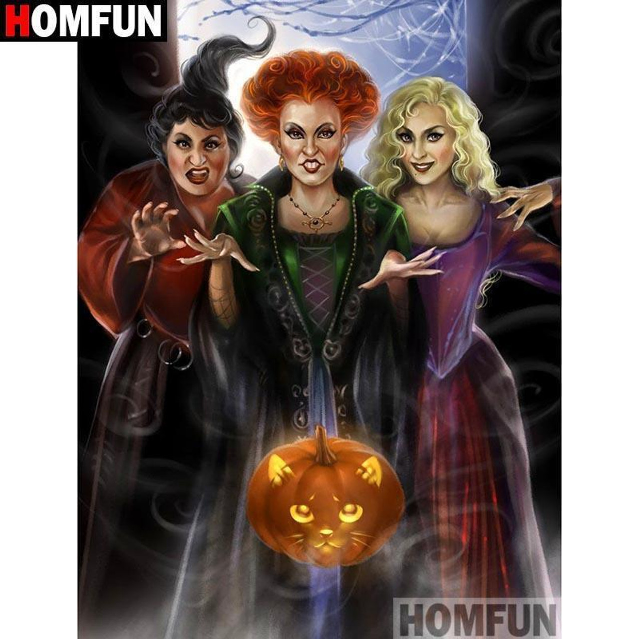 Eterkosu Hocus Pocus Diamond Painting Kits for Adults Beginners - Halloween  Witch 5D DIY Full Drill Round Diamond Art Kits Diamond Dots Paintings with