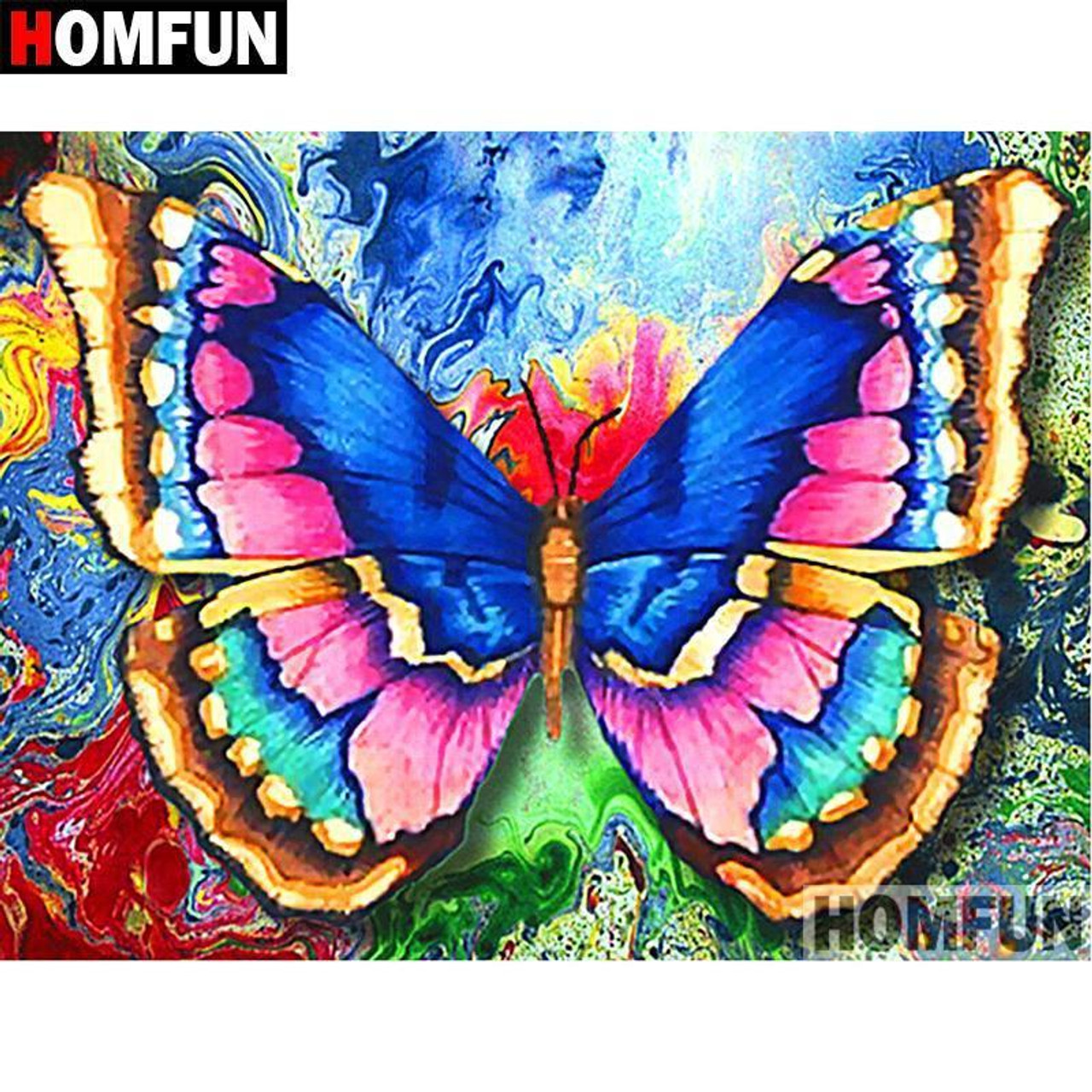 Neon Butterfly Diamond Painting Kit, code DP-1713 Diamond painting