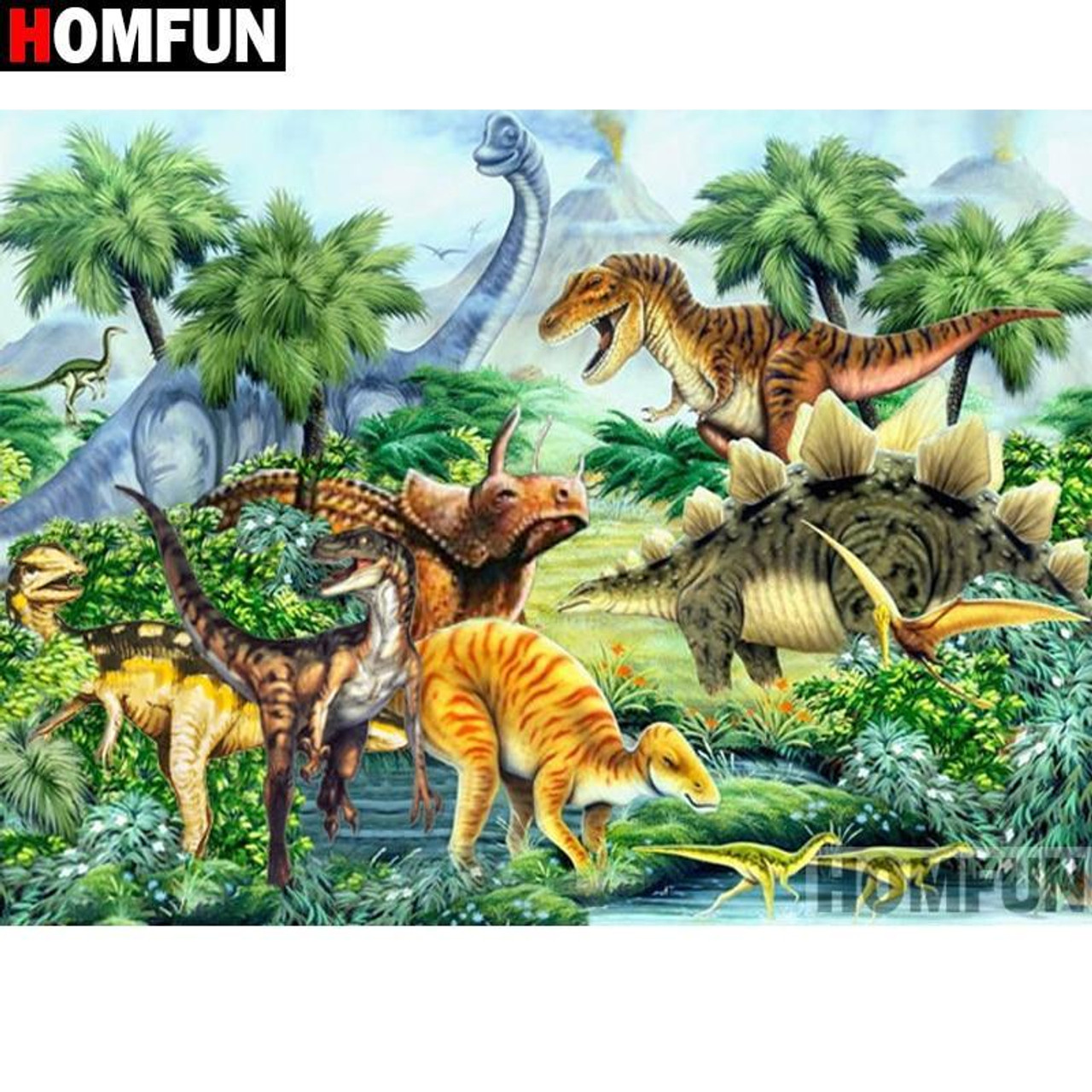 5D Diamond Painting Dinosaur World Kit