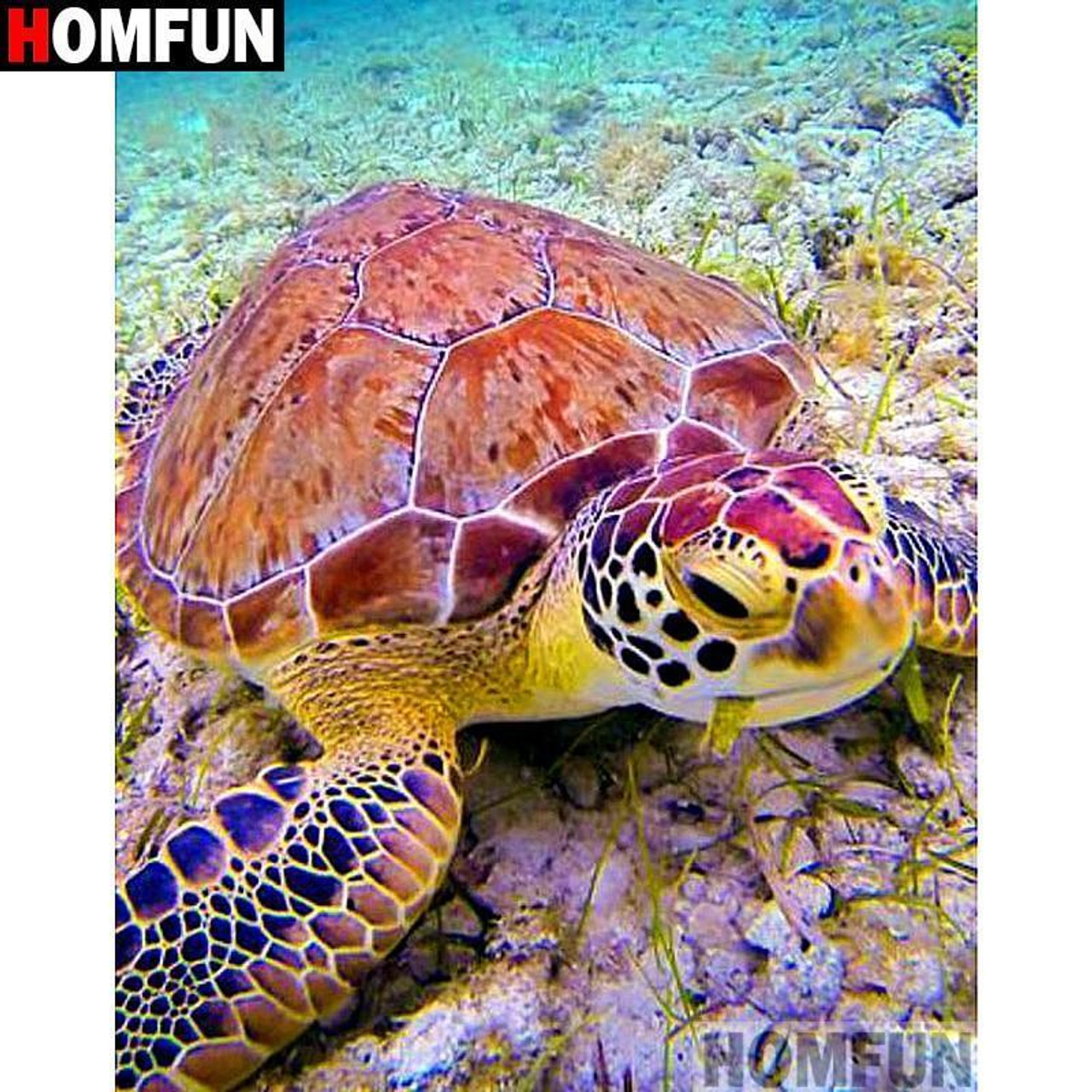 5D Diamond Painting Colorful Sea Turtle Kit