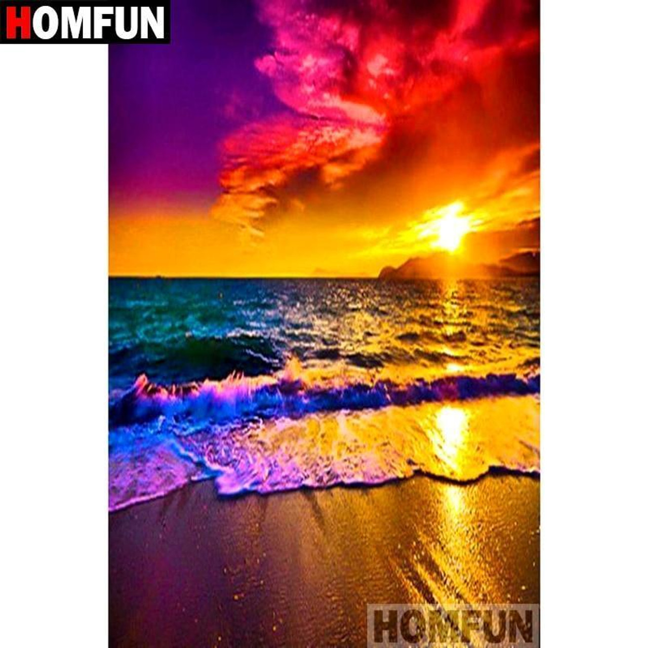 Ocean Beach Sunset 5D Diamond Painting 