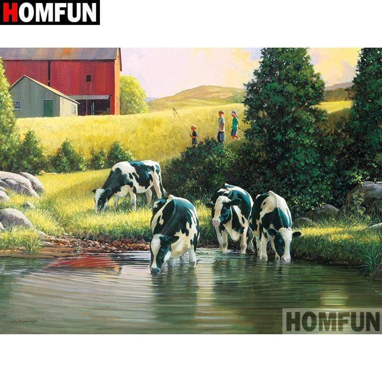 Diy 5D Diamond Art Kits For Adults Farm Cattle Diamond Painting