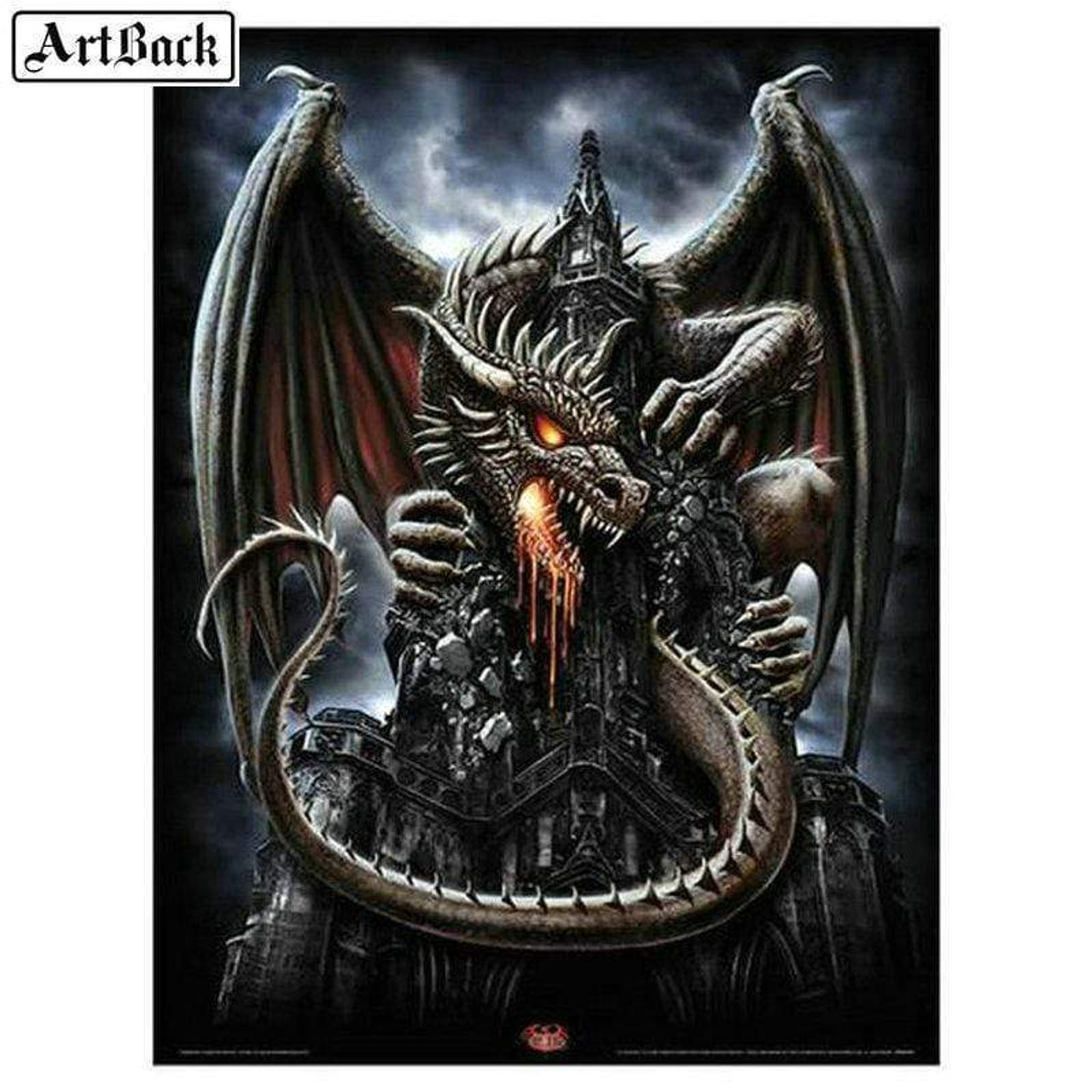 Dragons of Darkness and Light Premium Diamond Painting Kit