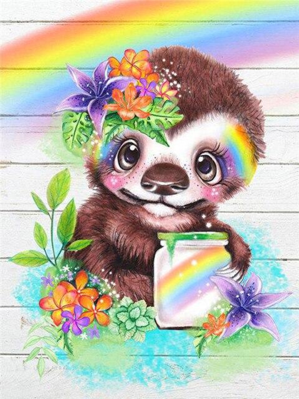 ParNarZar Easy 3D Diamond Painting Kit Sloth for Kids, Beginners Art Crafts  Kits for Girls with Frame 6x6inches