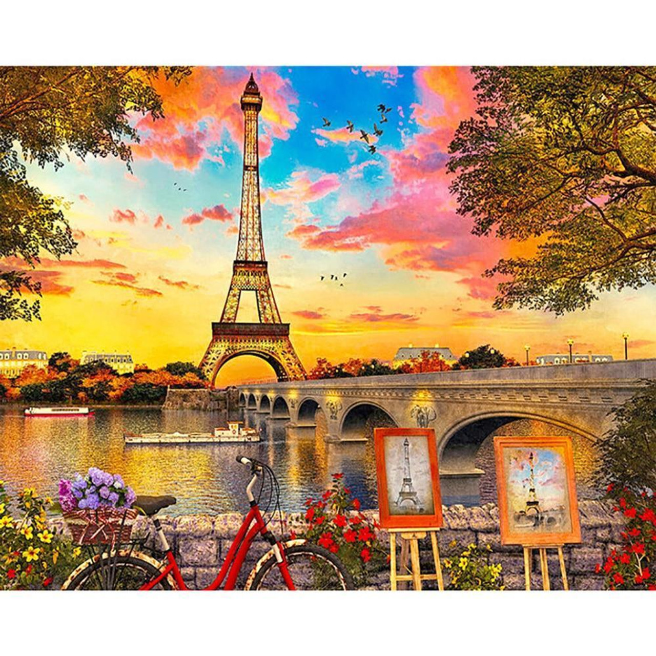 5D Diamond Painting Eiffel Tower Painting Kit - Bonanza Marketplace
