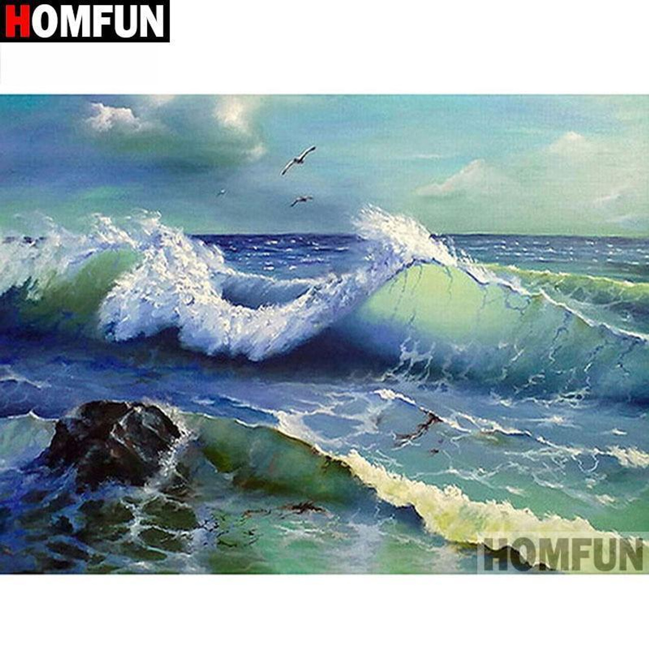 Best Deal for Diamond Painting Kits for Adults, Tsunami Sea DIY Full