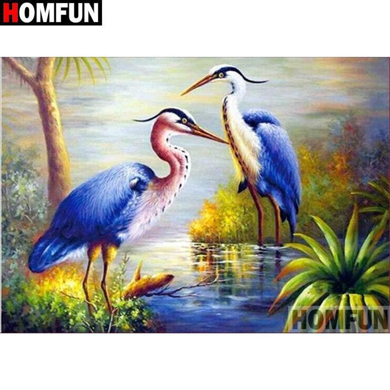  DIY Paint by Numbers for Adults Canvas Blue Heron Bird