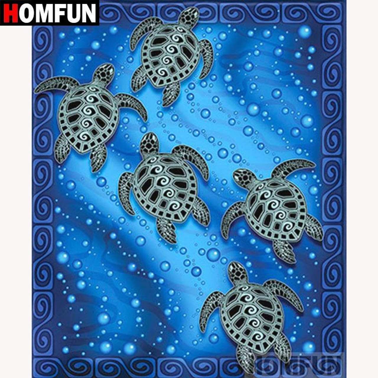 5D Diamond Painting Five Sea Turtles Kit