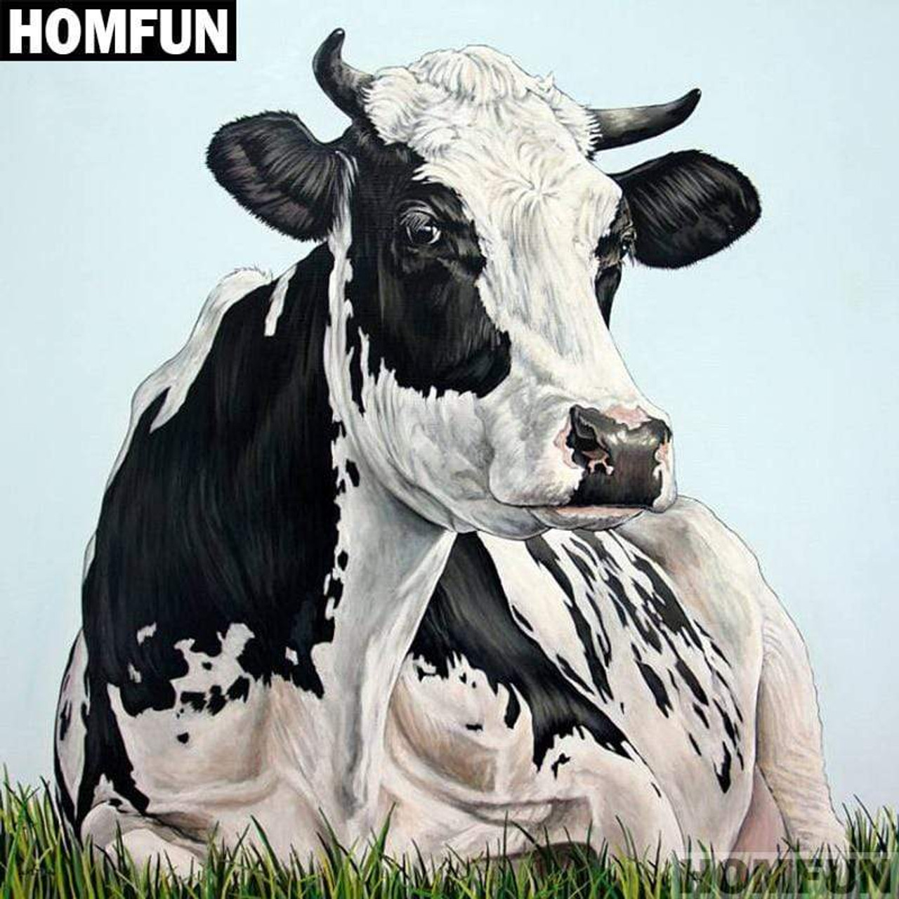 Brown And Black Cow - 5D Diamond Painting 