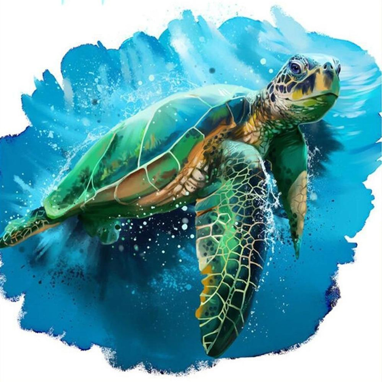 5D Diamond Painting Surfing Turtle Kit