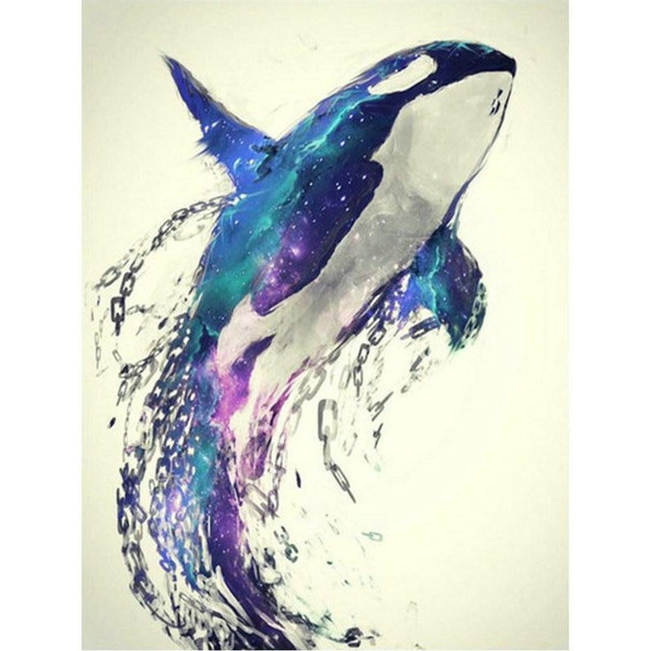 5D Diamond Painting Orca Water Color Kit