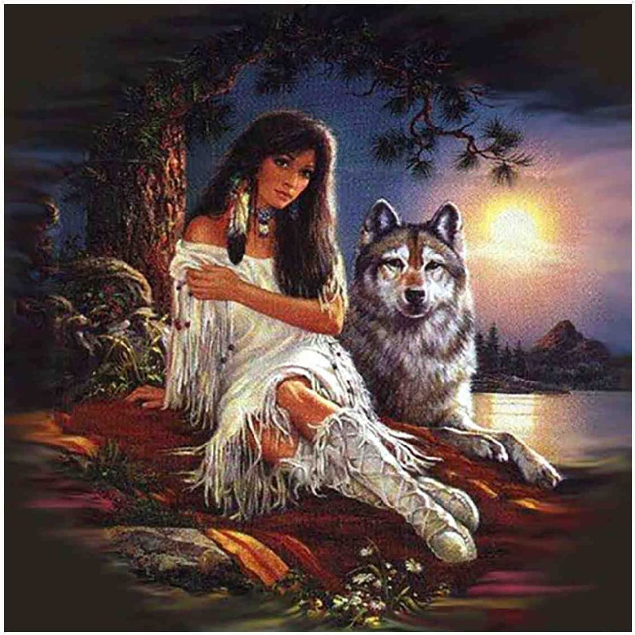 native american wolf drawings