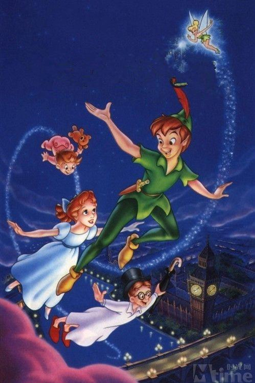 5D Diamond Painting Peter Pan Flying with Wendy Kit - Bonanza