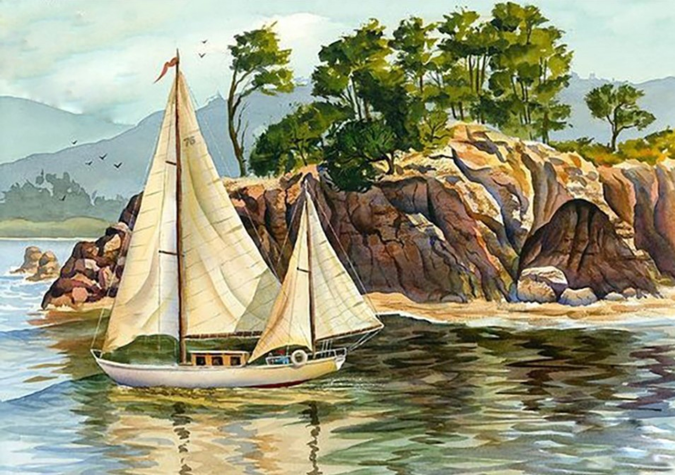 sailboat diamond painting