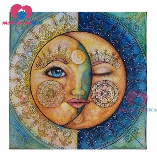 5D Diamond Painting Sun Eye Open & Closed Kit