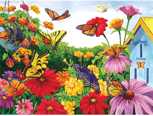 5D Diamond Painting Butterfly Garden Kit