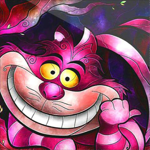 5D Diamond Painting Pink Cheshire Cat Kit