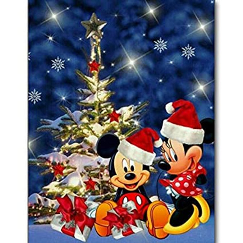 5D Diamond Painting Mickey and Minnie Tree for Christmas Kit