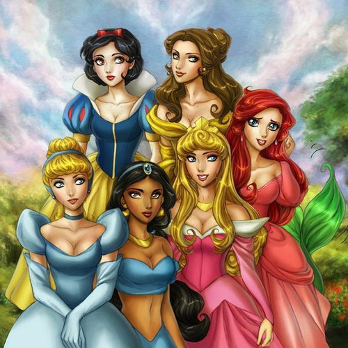 5D Diamond Painting Six Princess Portrait Kit