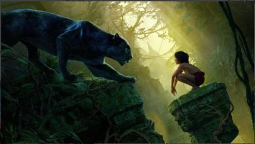 5D Diamond Painting Mowgli & Bagheera Jungle Book Kit