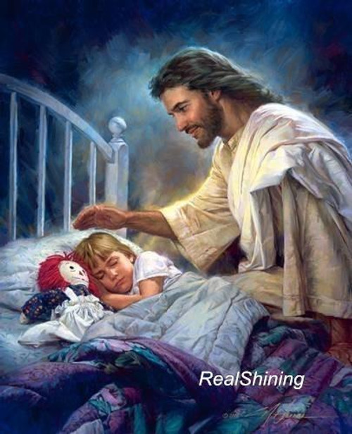 5D Diamond Painting Jesus & A Little Girl Sleeping Kit