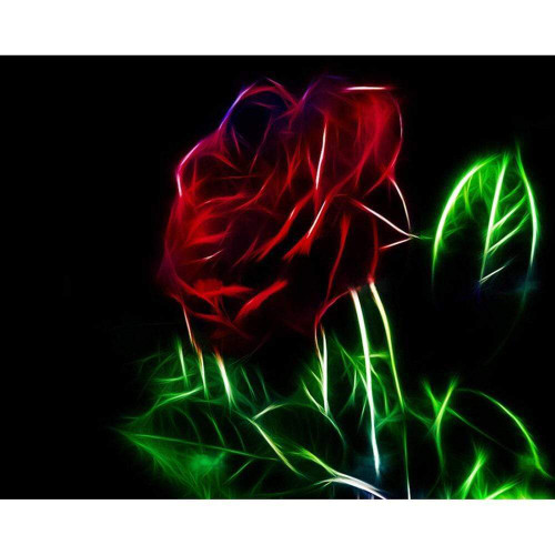 5D Diamond Painting Electric Rose Kit