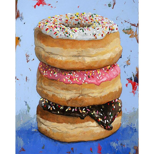 5D Diamond Painting Three Frosted Donuts Kit